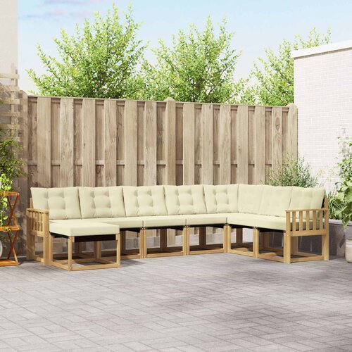  Set vanjskih sofa 8 kom. Bijela i krem Smeđa 306 x 187,5 x 73 cm Cene