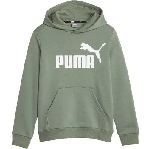 Puma ESSENTIALS BIG LOGO HOODIE Dukserica za dječake, khaki, veličina