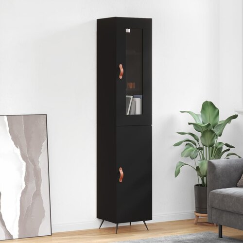 The Living Store Visoka omara črna 34,5x34x180 cm inženirski les - Visoka Omara, (21660939) Slike
