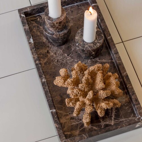 Mette Ditmer Denmark Okrasni pladenj iz marmorja 16x31 cm Marble - Slike