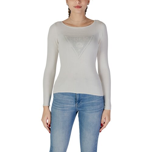 Guess Puloverji LS TRIANGLE LOGO ELI W5RR01 Z2YK2 Bela Cene