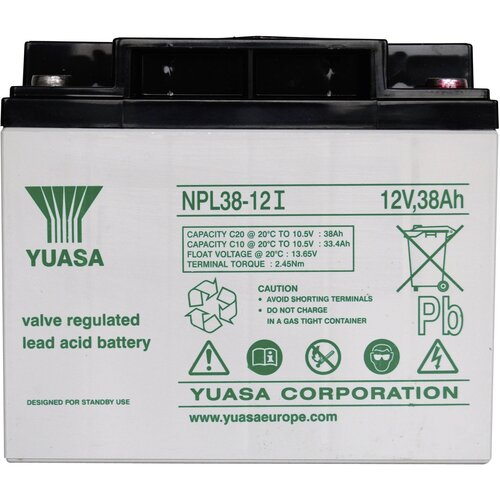 Yuasa Svinčev akumulator 12 V 38 Ah NPL38-12 svinčevo-koprenast (AGM) 197 x 170 x 165 mm M5-vijačni priklop\, brez vzdrževanja, (20439292) Cene