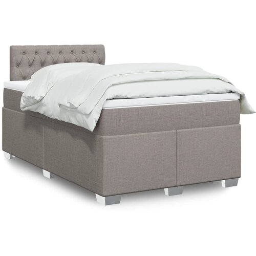 vidaXL Box spring postelja z vzmetnico taupe 120x190 cm blago Cene