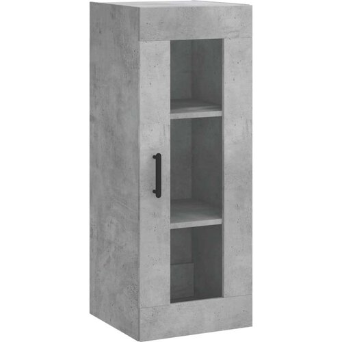 VidaXL Visoka komoda siva betona 34 5x34x180 cm od konstruiranog drva Slike