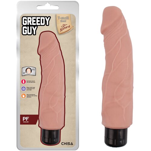  Vibrator Greedy Guy Flesh, 24cm, Boja kože Slike