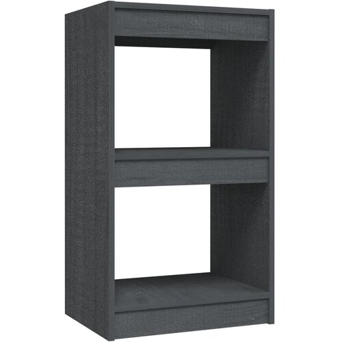 Maison Chic Knjižna omara - Knjižni regal siva 40x30x71,5 cm trdna borovina, (21723514) Slike