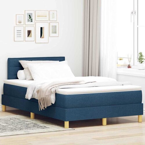  LED Box Spring Krevet s LED trakama Plava 120 x 190 cm tkanina Cene
