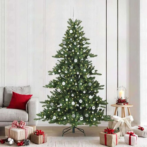 vidaXL Umjetno božićno drvce s nogom with LEDs s stalakom 210cm PVC Cene