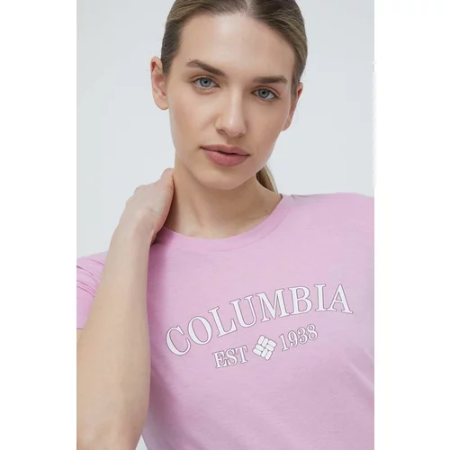 Columbia Majica kratkih rukava za žene, boja: ružičasta