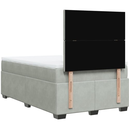 Box spring krevet s madracem svjetlosivi 120x200 cm bar&amp;scaron;unasti Slike