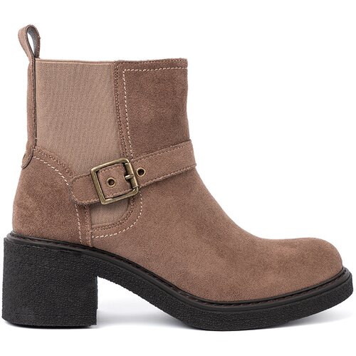 Shelvt Stylish beige ankle boots with a stable heel Cijene