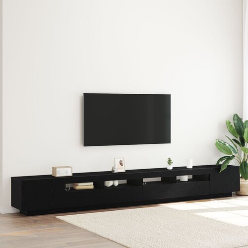 VidaXL TV kabinet Set od 3 Crni hrast Drvo Srednji TV kabinet Slike