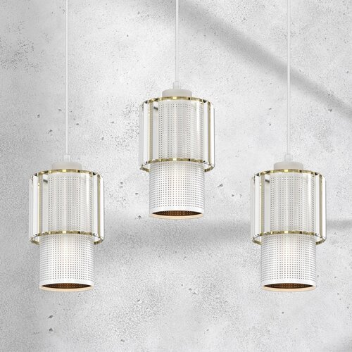 Viseći luster na sajli BLANCO 3xE27/60W/230V bela Slike