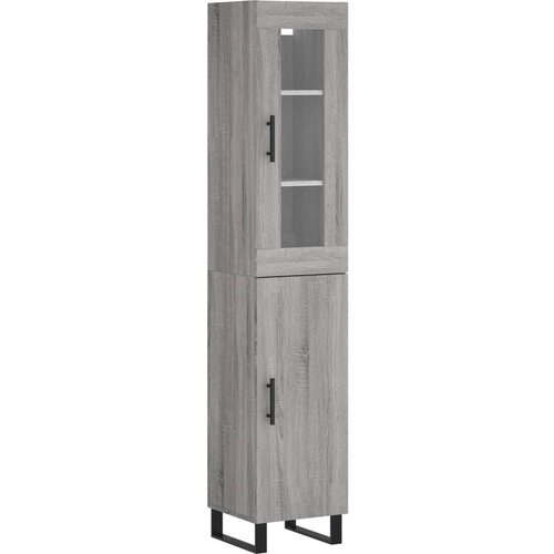 Maison Chic Visoka omara - Komoda - Predalnik siva sonoma 34,5x34x180 cm inženirski les, (21720022) Cene