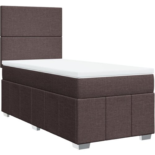 vidaXL Krevet s oprugama i madracem tamnosmeđi 100 x 200 cm od tkanine Cijene