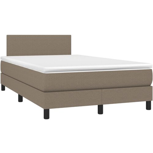 VidaXL Box spring postelja z vzmetnico taupe 120x190 cm blago, (21112242) Slike