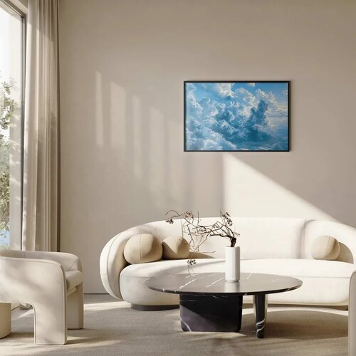  Plakat Ocean in the Air: Waving Clouds Reflecting Morning Light 30x21 Crni okvir Slike