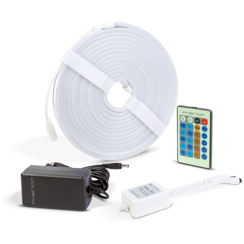 Phenom NEON LED trak toplo bel 5m s kontrolerjem in napajalnikom 220-240V 2835 SMD, 120 LED/m, 6W/m Cene