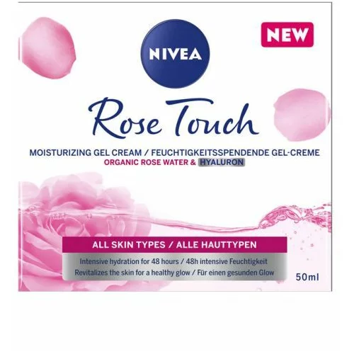 Nivea Rose Touch vlažilna dnevna gel-krema za kožo 50 ml za ženske