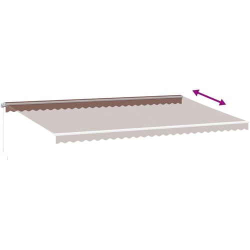 Tenda na ručno uvlačenje smeđa 600 x 350 cm Slike