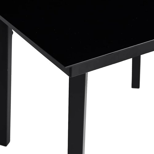  5-dijelni vrtni blagovaonski set s jastucima od poliratana crni Crna 80 x 80 x 74 cm Slike