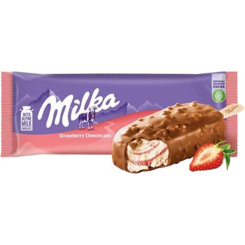 Milka Sladoled strawberry cheesecake &scaron;tapić 90ml Cene