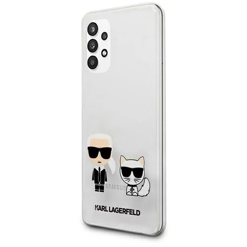 Karl Lagerfeld Originalen ovitek KLHCA32CKTR za Samsung Galaxy A32 A326 5G prozorna zaščita - Karl and Choupette
