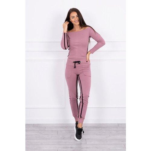 Kesi Set with double stripe in dark pink color Cene