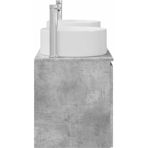  Set ormarića za kupaonicu 3 kom. Betonska siva 49,5 x 44,5 x 65,5 cm Slike
