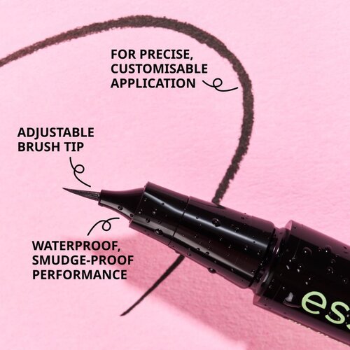 Essence Flick it! precizno vodoodporno črtalo za oči odtenek 01 Black 0.5 ml Slike