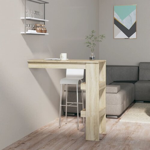  Zidni barski stol boja hrasta 102x45x103,5 cm konstruirano drvo Cene