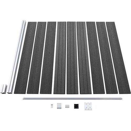 VidaXL set panela za ogradu WPC 526 x 186 cm crni Slike