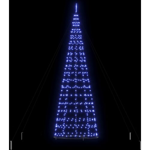  LED božićno drvce EKENAS 400 cm 800 LED lampica Plava Čelik Slike