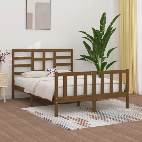  Okvir za krevet od masivnog drva boja meda 150x200 cm 5FT King