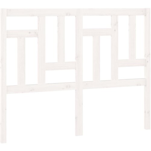 Maison Chic posteljno vzglavje - vzglavna omarica - nočna omarica belo 125,5x4x100 cm trdna borovina, (21706219) Slike