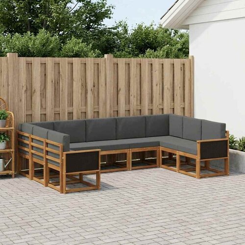  Set vanjskih sofa 9 kom. Prirodna i antracit Smeđa 304 x 187,5 x 73 cm Cene