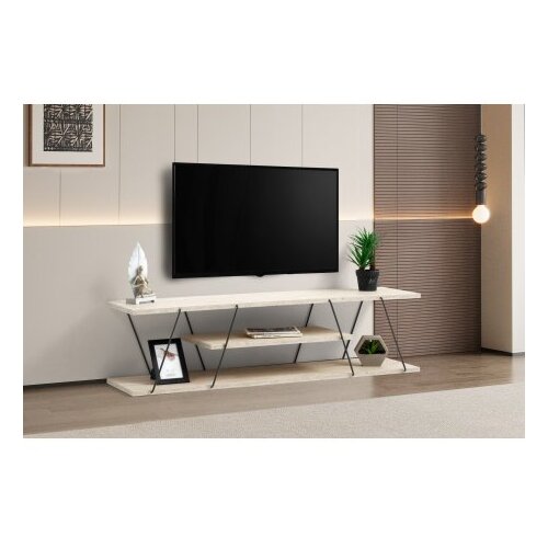 Hanah home TV polica Canaz Black Travertine Slike