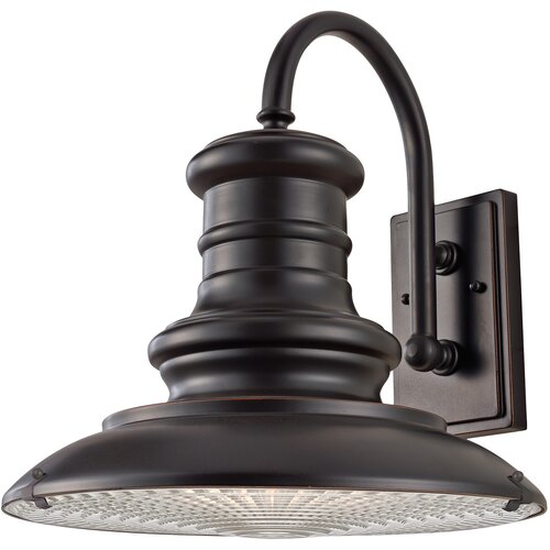 Elstead Lighting Elstead Redding Station 1 velika zunanja kupolasta stenska svetilka z ribi&scaron;ko lučjo, obnovljena bronasta, IP44, E27, (22099884) Cene