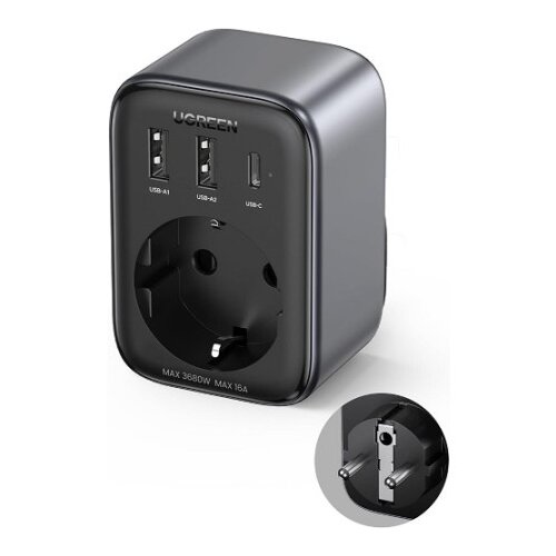 Ugreen Nexode 4v1 USB vtičnica 30W z 2xUSB, 1xUSB-C in Quick Charge Cene