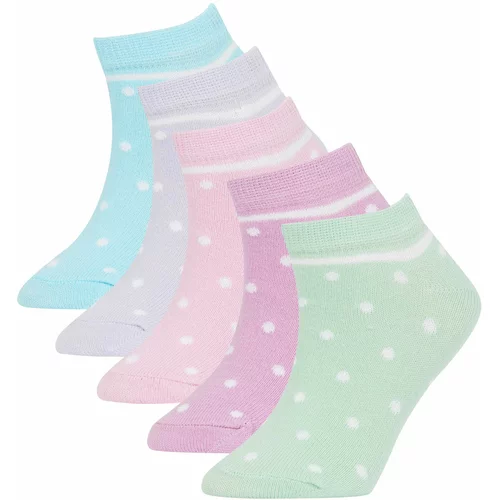 Defacto Girls 5 Pack Cotton Booties Socks