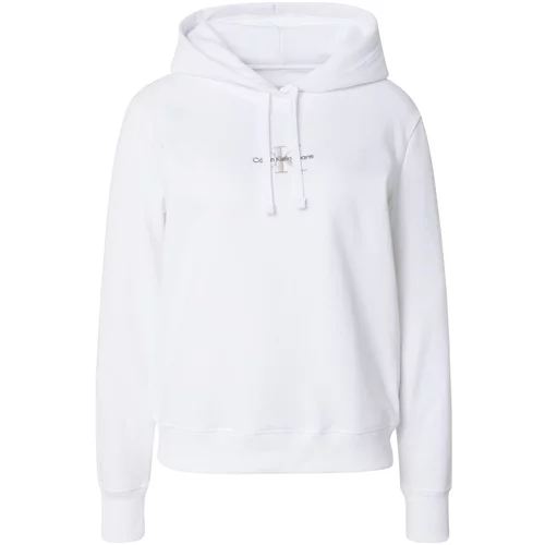 Calvin Klein Jeans Sweater majica sivkasto bež / tamo siva / bijela