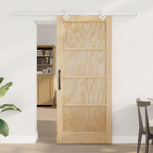 vidaXL Drsna vrata z opremo 86x198,5 cm iz masivnega borovega lesa, Notranja vrata 'ORKDAL'86x198,5x4 cm iz masivnega borovega lesa Cene