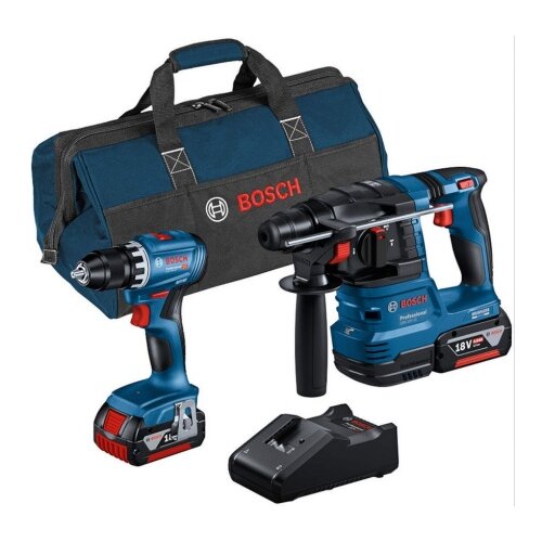 Bosch Profi Set 18V - Combo Kit 2-dijela (GSR,GBH,2x4,0Ah,GAL) Akumulatorska i bu&amp;scaron;ilica čekić, 0615A50038 Slike