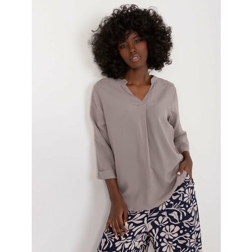 Fashion Hunters Grey airy summer blouse made of viscose SUBLEVEL Cene
