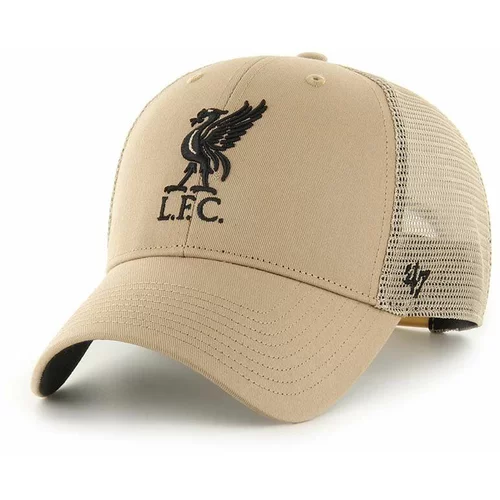 47 Brand Kapa sa šiltom Liverpool FC boja: bež, s aplikacijom, EPL-BRANS04CTP-KHB
