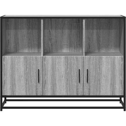 VidaXL Komoda Siva Sonoma 100x35x76 cm Konstruirano drvo Slike