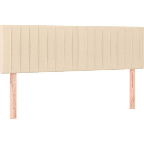  Krevet s oprugama i madracem krem 140x200 cm od tkanine Slike