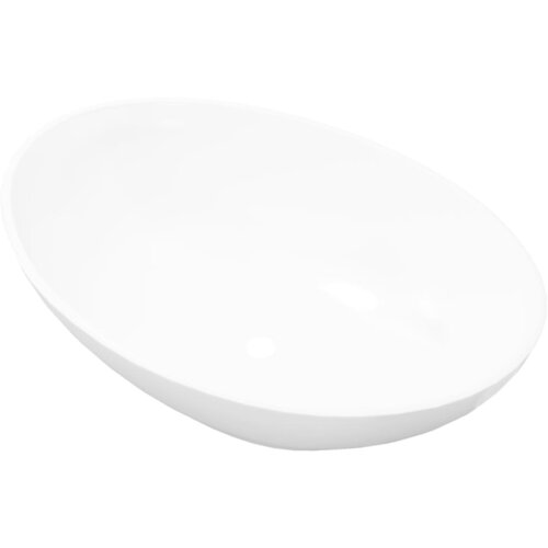 Maison Chic Razkošni keramični Umivalnik - Kopalna umivalnik - Lavabo ovalne oblike bel 40x33 cm, (21669635) Cene