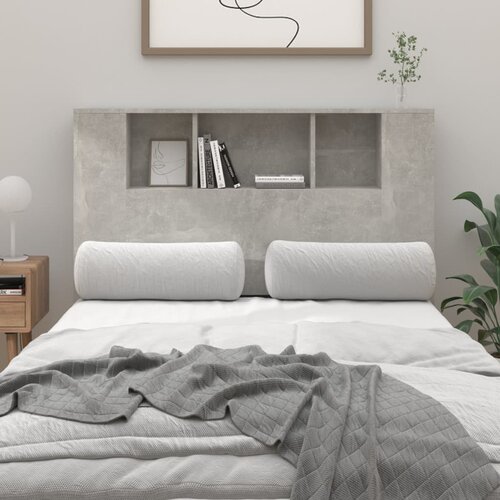 vidaXL vzglavna omarica betonsko siva 120x18,5x104,5 cm Cene