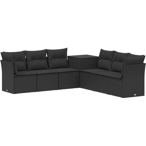  Set sofe 7 kom. Crna 234 x 234 x 85 cm Poli Rattan i čelik Slike